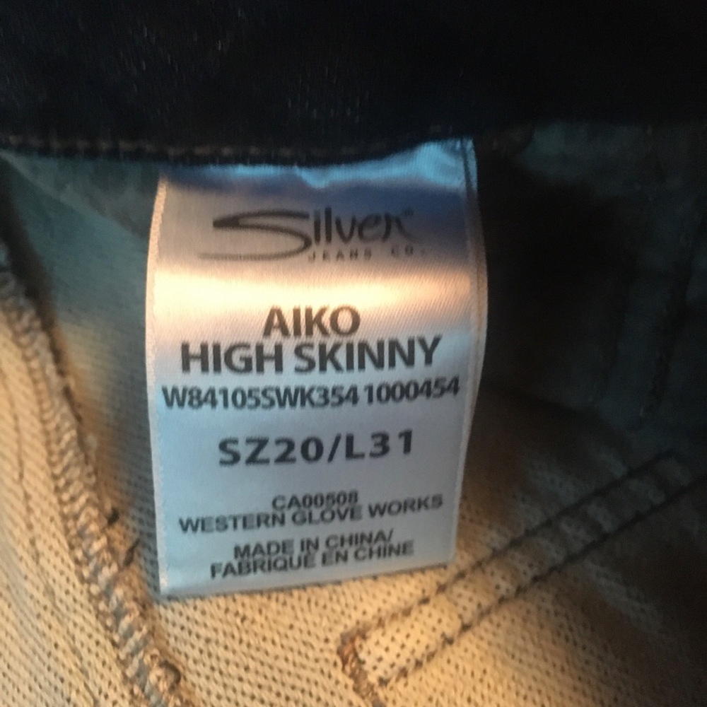 Silver Jeans 20W skinny jeans